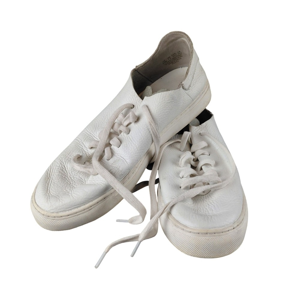 Sam‎ Edelman Poppy White Leather Lace Up Sneakers Women's Size 9.5M